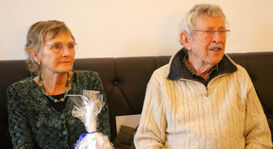 Langjährige Mitglieder des Ortsvereins und der Vorstandschaft. Helga und Wolfgang Brinkmann